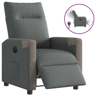 vidaXL Relaxsessel Elektrisch Dunkelgrau Stoff