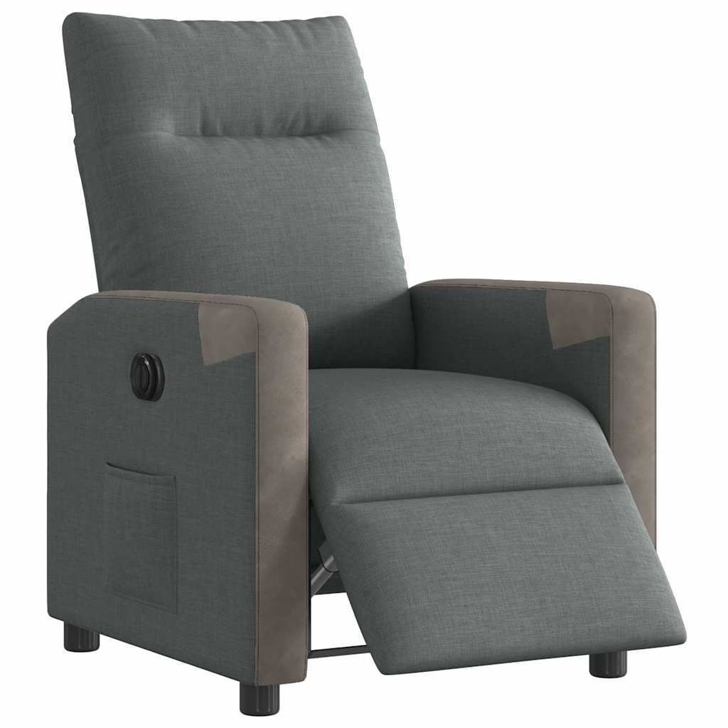 vidaXL Relaxsessel Elektrisch Dunkelgrau Stoff