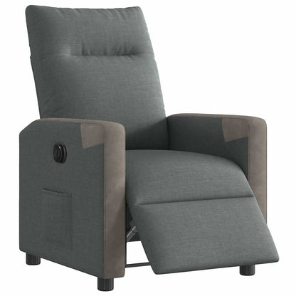 vidaXL Relaxsessel Elektrisch Dunkelgrau Stoff