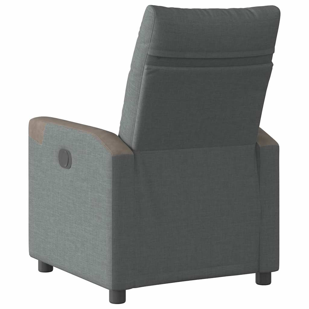vidaXL Relaxsessel Elektrisch Dunkelgrau Stoff