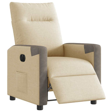 vidaXL Relaxsessel Elektrisch Creme Stoff
