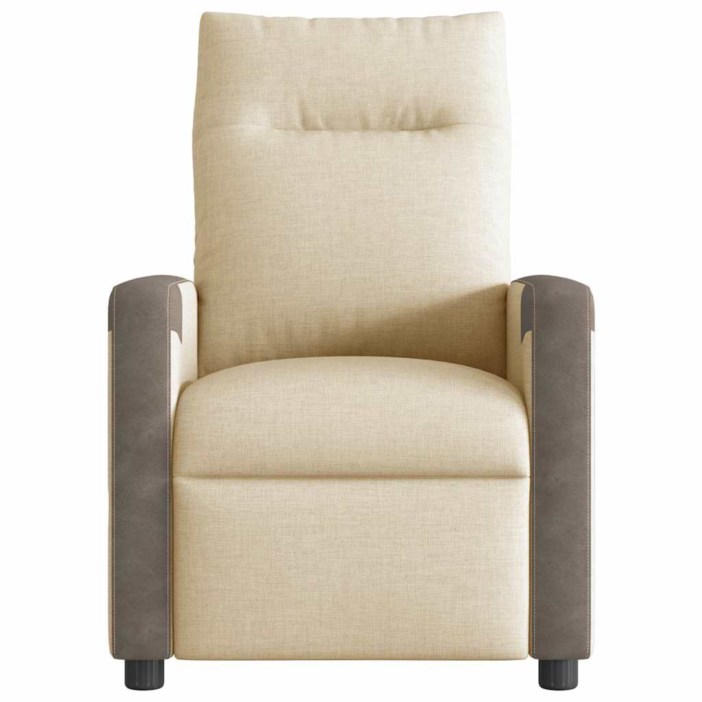 vidaXL Relaxsessel Elektrisch Creme Stoff