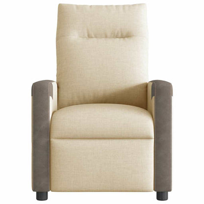vidaXL Relaxsessel Elektrisch Creme Stoff