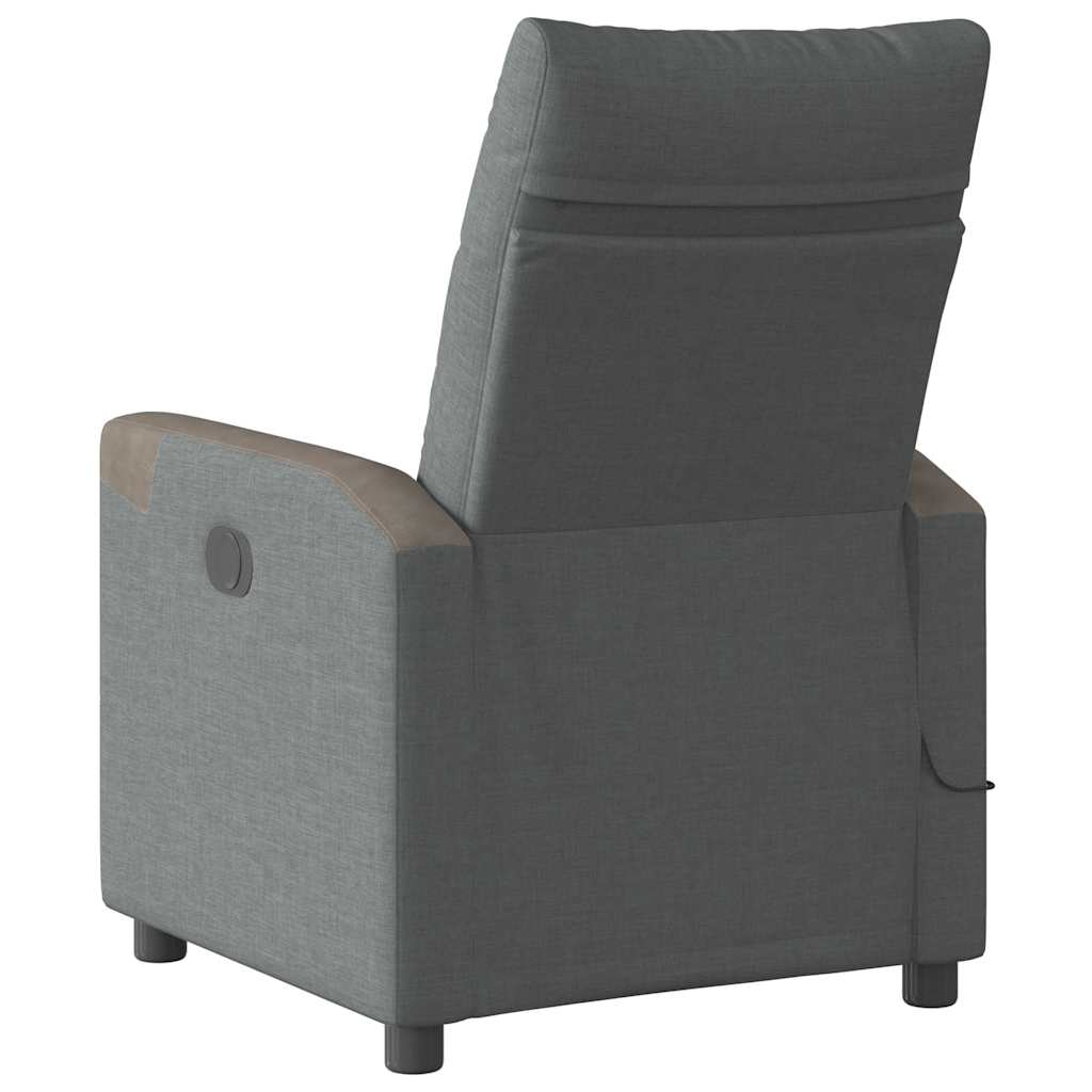 vidaXL Massagesessel Elektrisch Dunkelgrau Stoff