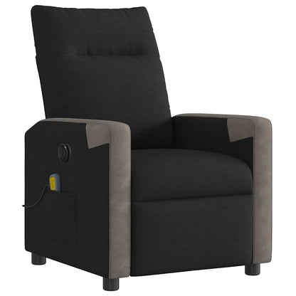vidaXL Massagesessel Elektrisch Schwarz Stoff