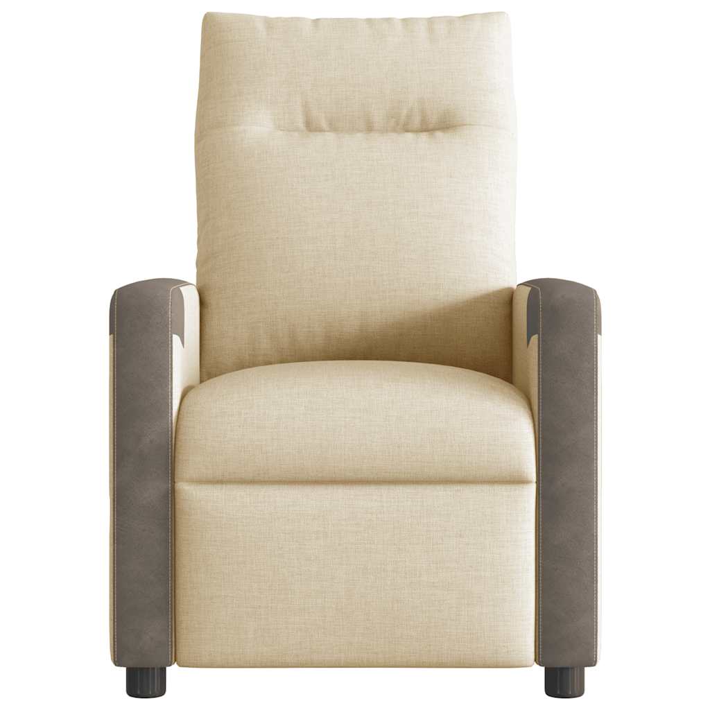 vidaXL Massagesessel Elektrisch Creme Stoff