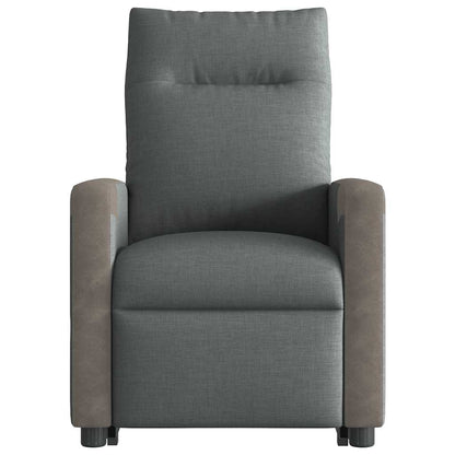 vidaXL Relaxsessel mit Aufstehhilfe Dunkelgrau Stoff