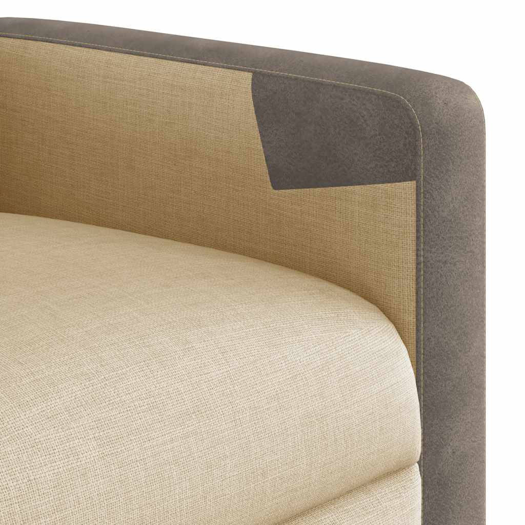 vidaXL Relaxsessel mit Aufstehhilfe Creme Stoff