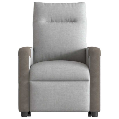 vidaXL Massagesessel mit Aufstehhilfe Wolkengrau Stoff
