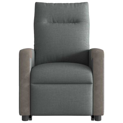 vidaXL Massagesessel mit Aufstehhilfe Dunkelgrau Stoff