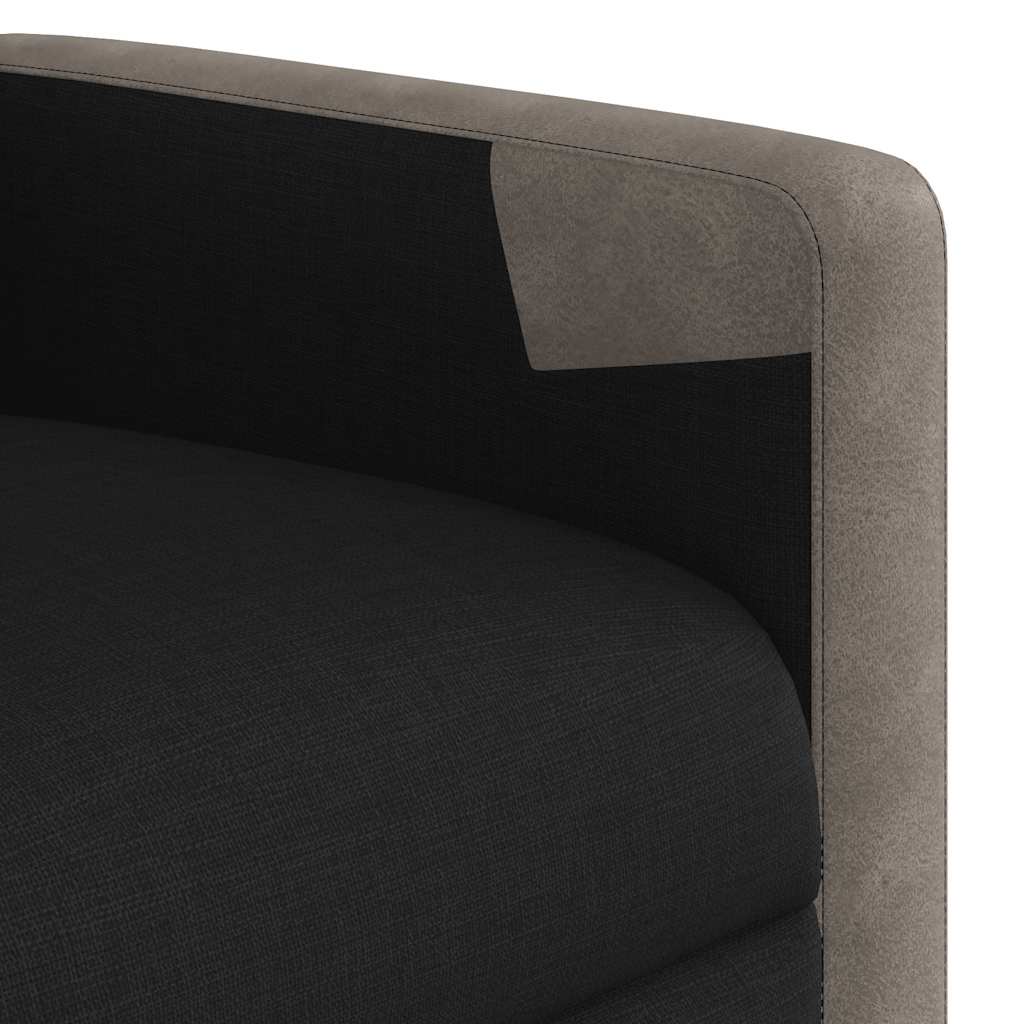 vidaXL Massagesessel mit Aufstehhilfe Schwarz Stoff