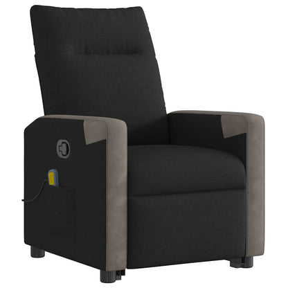 vidaXL Massagesessel mit Aufstehhilfe Schwarz Stoff