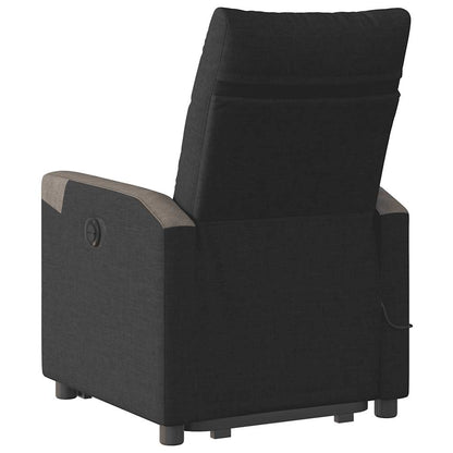 vidaXL Massagesessel mit Aufstehhilfe Schwarz Stoff