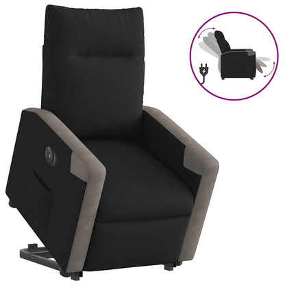 vidaXL Relaxsessel mit Aufstehhilfe Elektrisch Schwarz Stoff