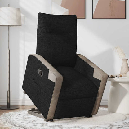 vidaXL Relaxsessel mit Aufstehhilfe Elektrisch Schwarz Stoff