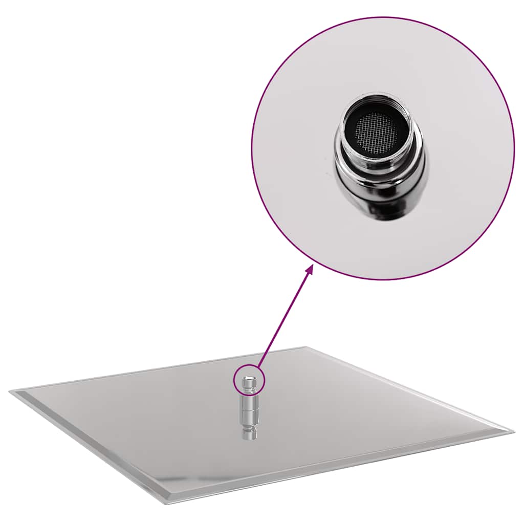 Regenbrause Edelstahl 304 50x50 cm Quadrat