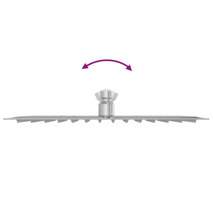 vidaXL Regenbrause Edelstahl 304 30x20 cm Rechteckig