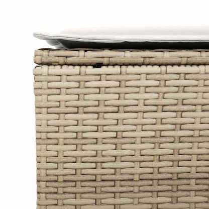 6-tlg. Garten-Sofagarnitur mit Kissen Beige Poly Rattan
