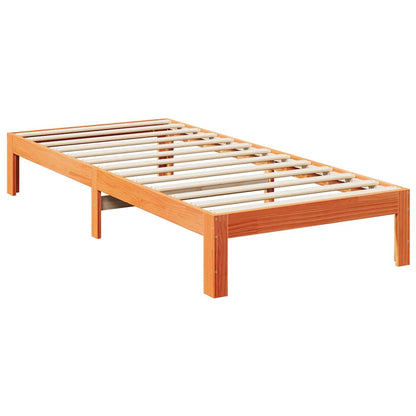vidaXL Familienbett ohne Matratze Wachsbraun 240x200 cm Massivholz