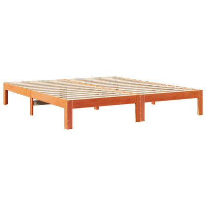 vidaXL Familienbett ohne Matratze Wachsbraun 240x200 cm Massivholz