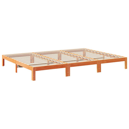 vidaXL Familienbett ohne Matratze Wachsbraun 240x200 cm Massivholz