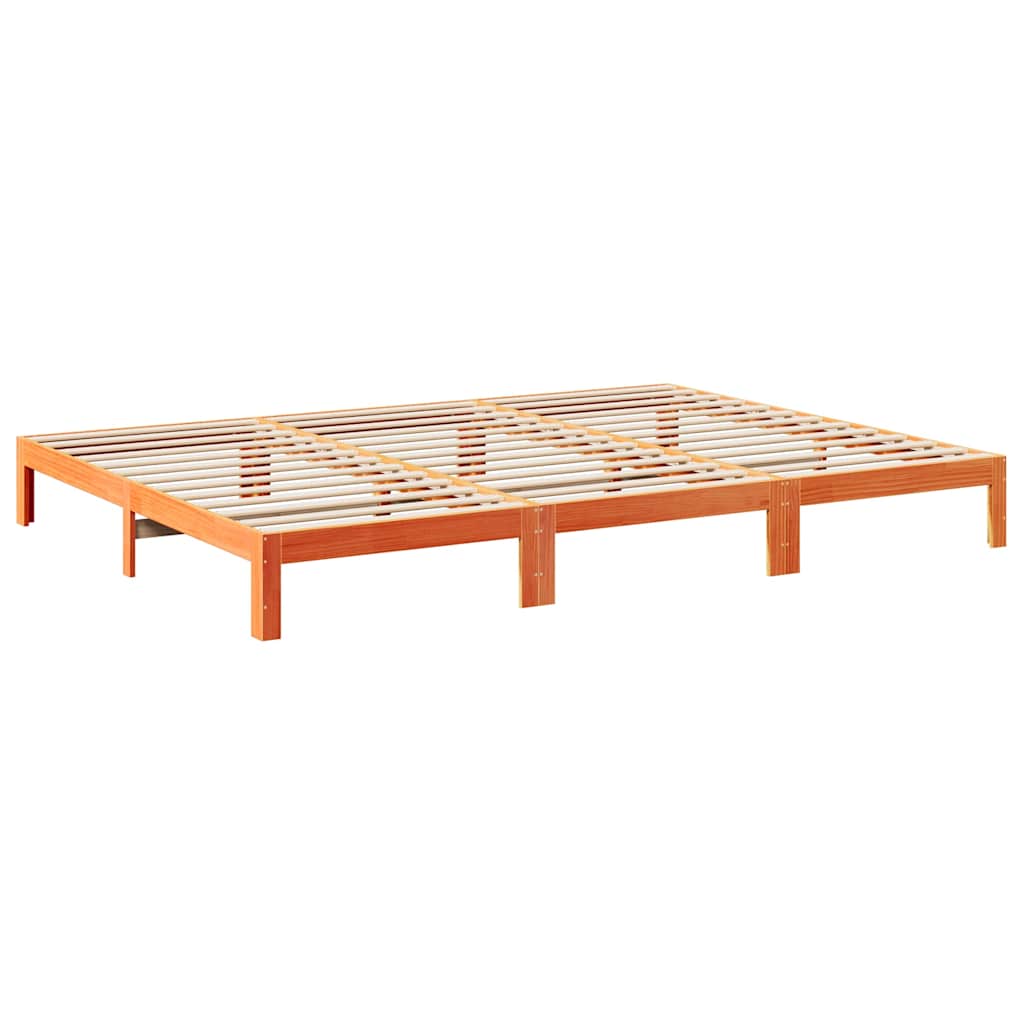 vidaXL Familienbett ohne Matratze Wachsbraun 240x200 cm Massivholz