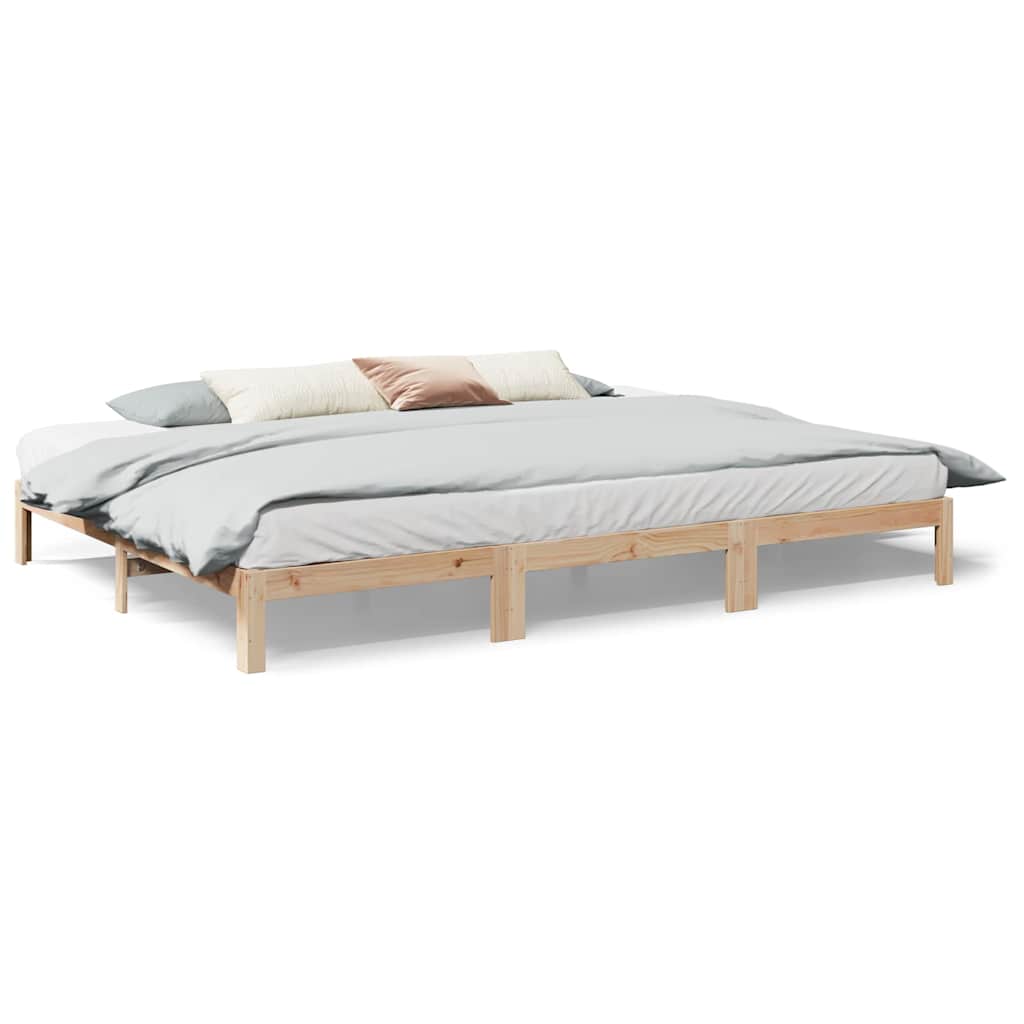 vidaXL Lit familial sans matelas 270x200 cm Bois de pin massif