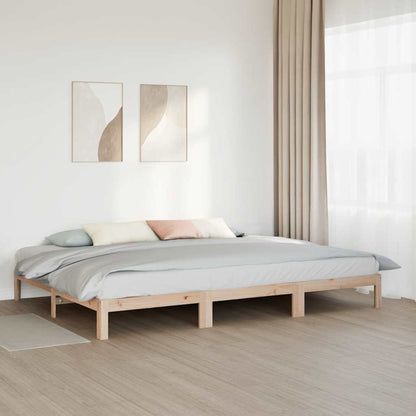 vidaXL Lit familial sans matelas 270x200 cm Bois de pin massif
