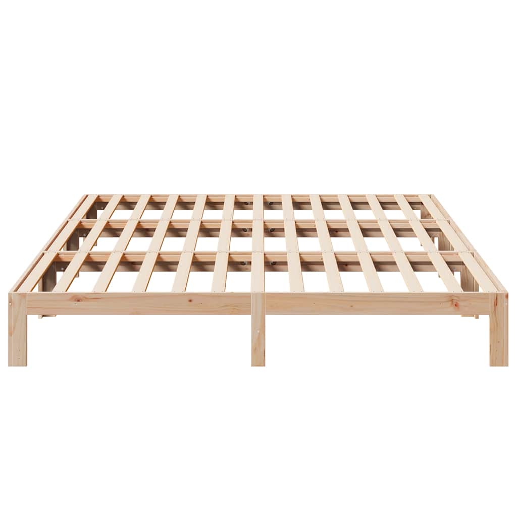 vidaXL Lit familial sans matelas 270x200 cm Bois de pin massif