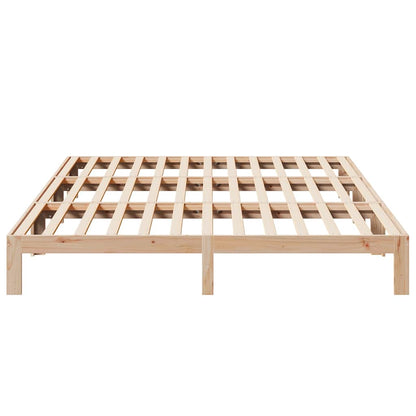 vidaXL Lit familial sans matelas 270x200 cm Bois de pin massif