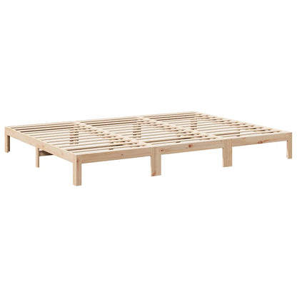 vidaXL Lit familial sans matelas 270x200 cm Bois de pin massif