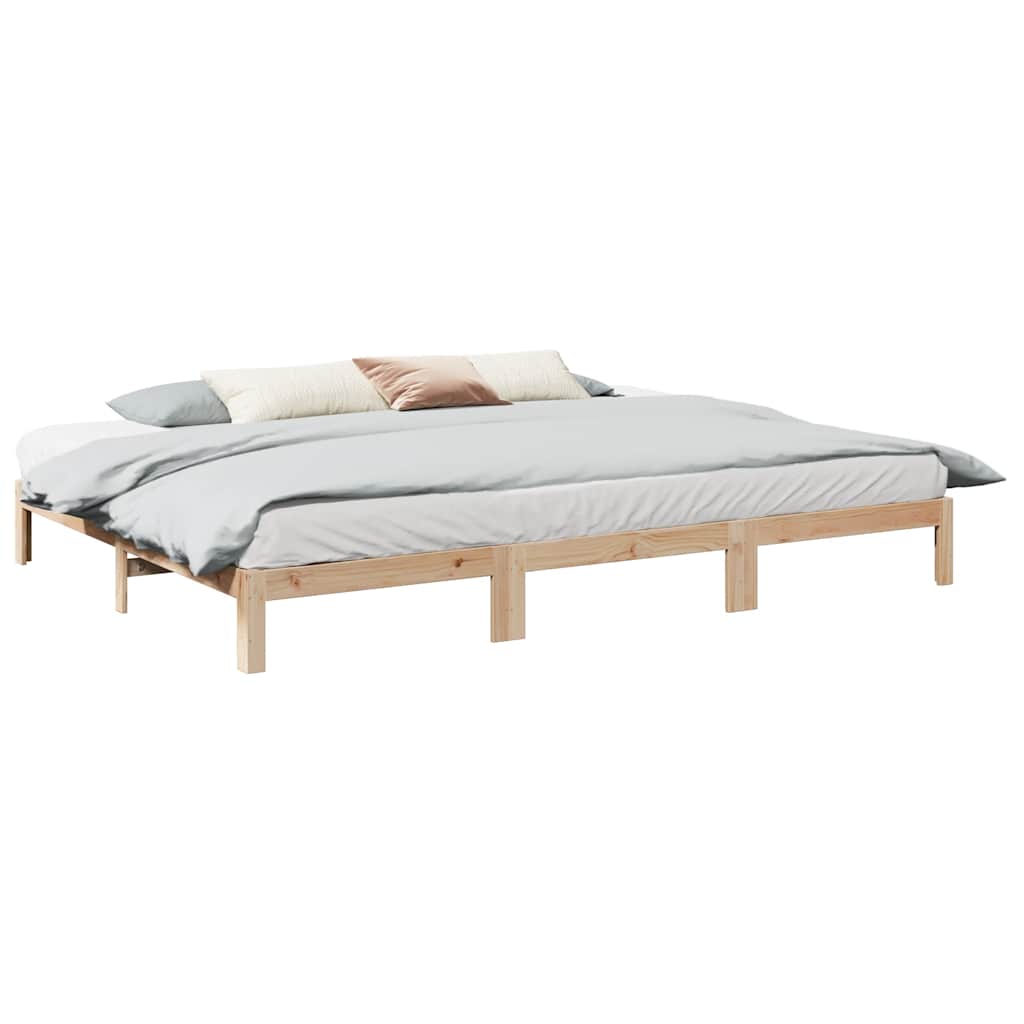 vidaXL Lit familial sans matelas 270x200 cm Bois de pin massif
