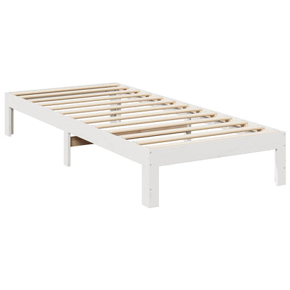 vidaXL Familienbett ohne Matratze Weiß 270x200 cm Massivholz Kiefer
