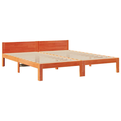 vidaXL Familienbett ohne Matratze Wachsbraun 240x200 cm Massivholz
