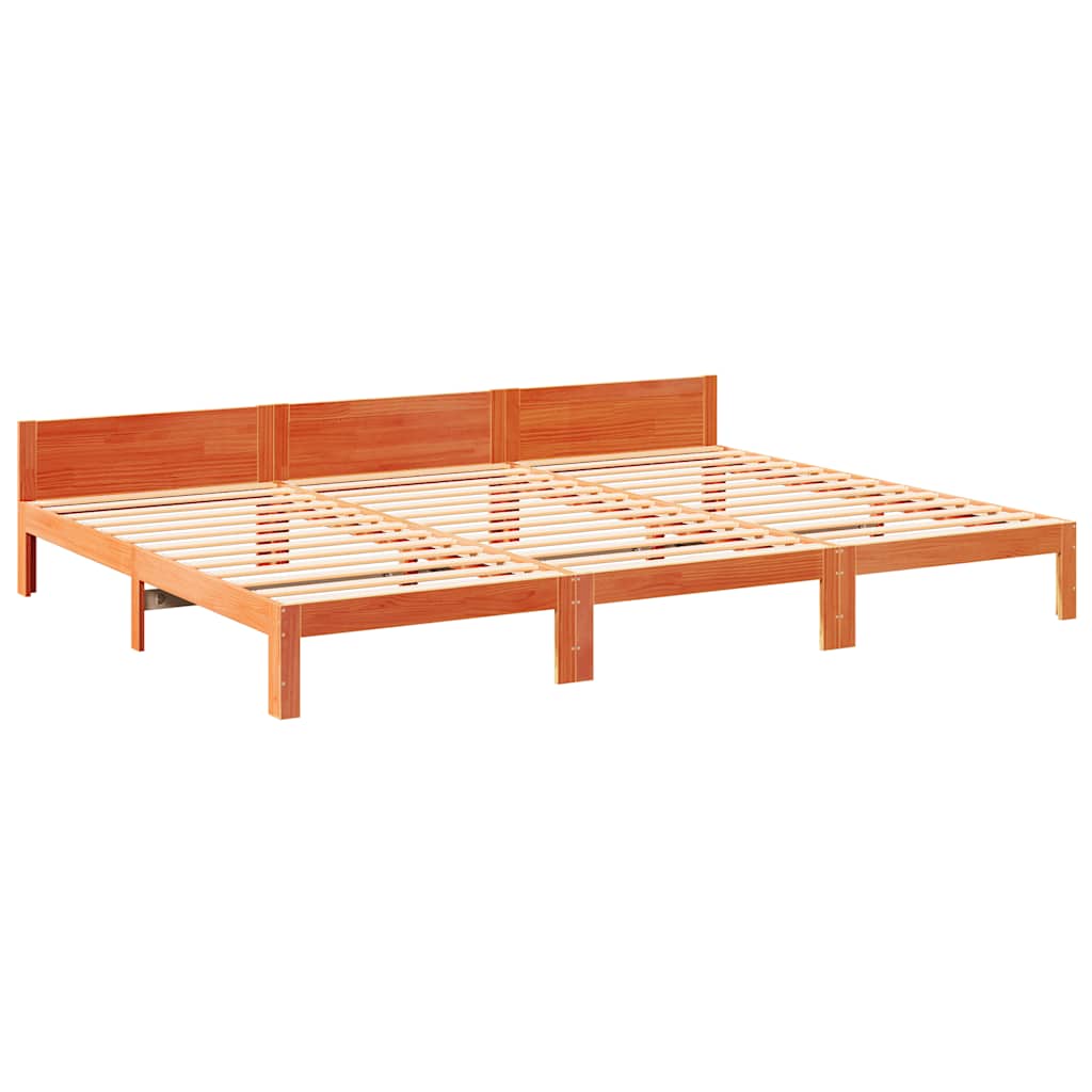 vidaXL Familienbett ohne Matratze Wachsbraun 240x200 cm Massivholz