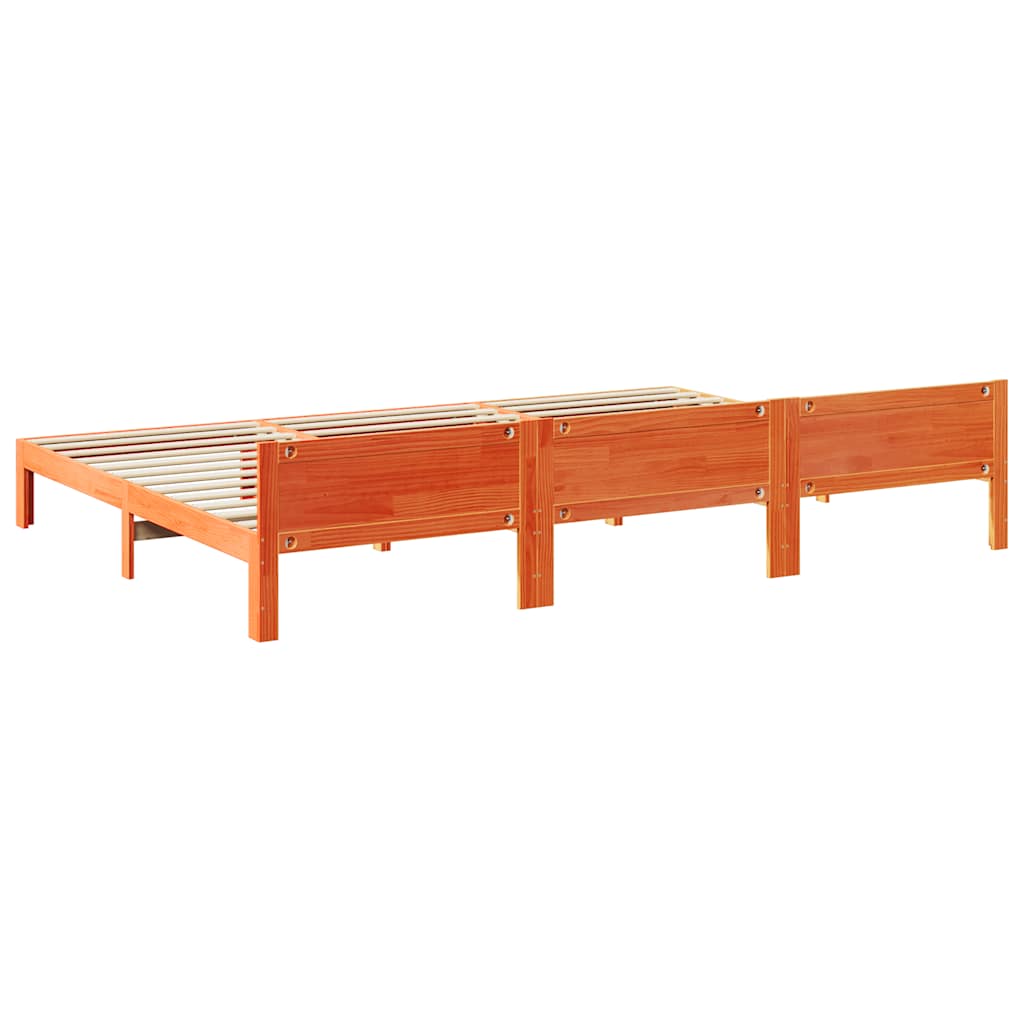 vidaXL Familienbett ohne Matratze Wachsbraun 240x200 cm Massivholz
