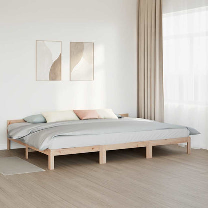 vidaXL Familienbett ohne Matratze 270x200 cm Massivholz Kiefer