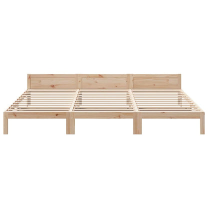 vidaXL Familienbett ohne Matratze 270x200 cm Massivholz Kiefer
