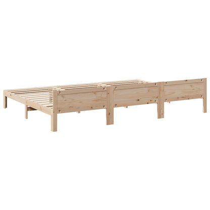 vidaXL Familienbett ohne Matratze 270x200 cm Massivholz Kiefer