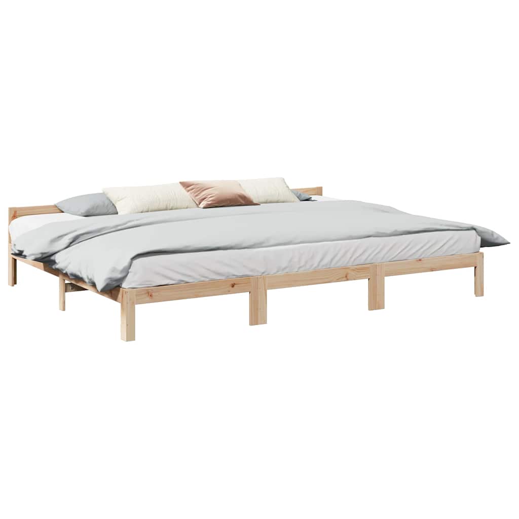vidaXL Familienbett ohne Matratze 270x200 cm Massivholz Kiefer