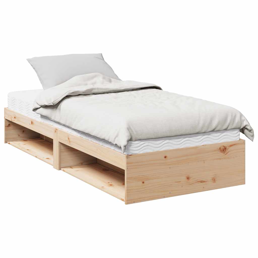 vidaXL Tagesbett mit Matratze 100x200 cm Massivholz Kiefer