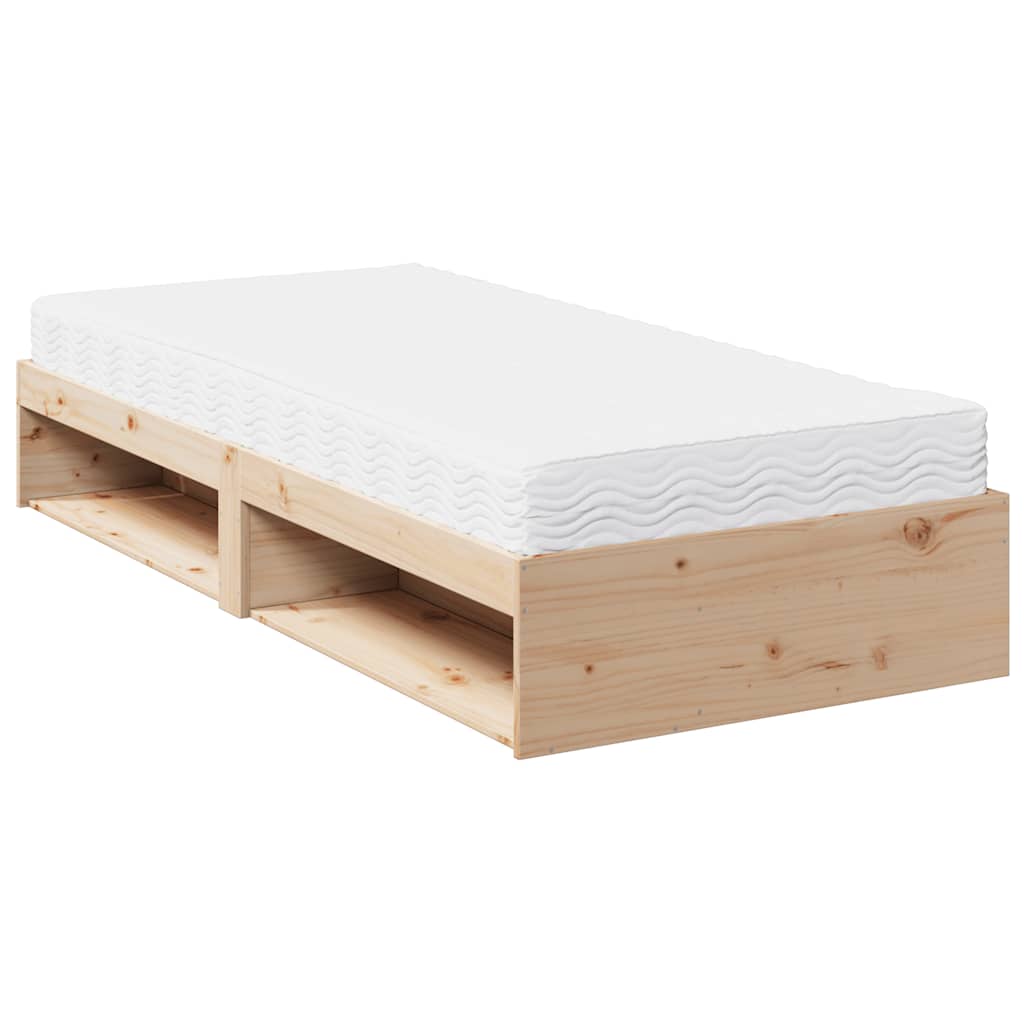 vidaXL Tagesbett mit Matratze 100x200 cm Massivholz Kiefer