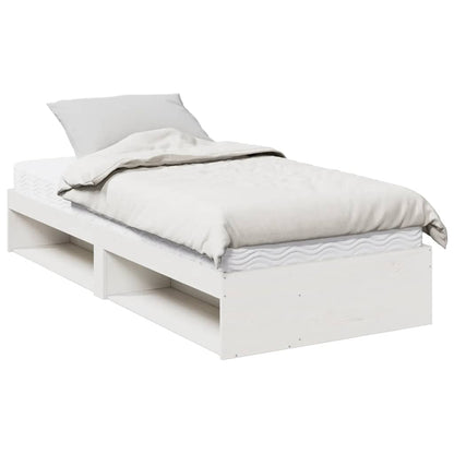 vidaXL Tagesbett mit Matratze Weiß 90x190 cm Massivholz Kiefer