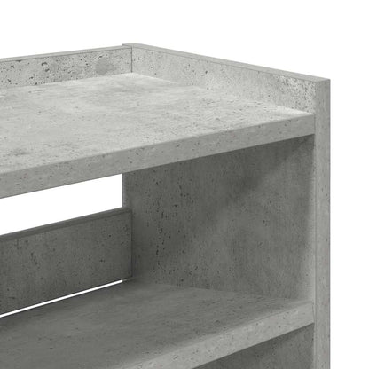 Schuhregal Betongrau 80x25x62 cm Holzwerkstoff