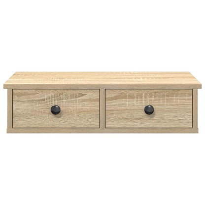 vidaXL Étagère murale avec tiroirs Chêne Sonoma 60x28x15 cm Bois d'ingénierie