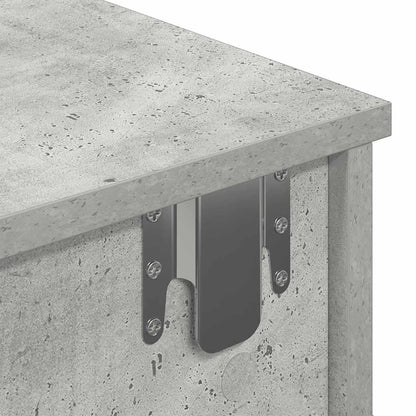 vidaXL Wandregal mit Schubladen Betongrau 60x28x15 cm Holzwerkstoff