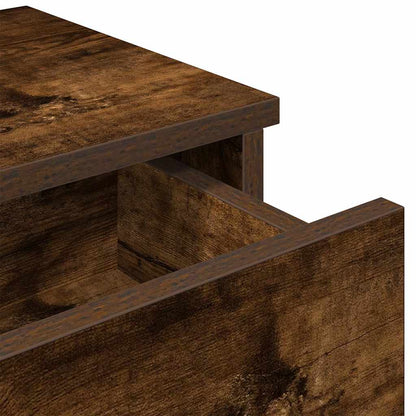 vidaXL Wandregal mit Schubladen Räuchereiche 60x28x15 cm Holzwerkstoff