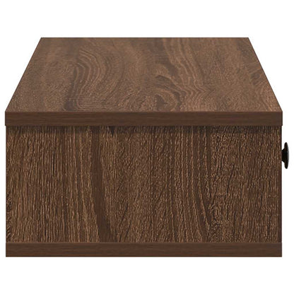 vidaXL Wandregal mit Schubladen Braun Eiche 60x28x15 cm Holzwerkstoff