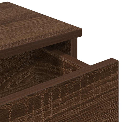 vidaXL Wandregal mit Schubladen Braun Eiche 60x28x15 cm Holzwerkstoff