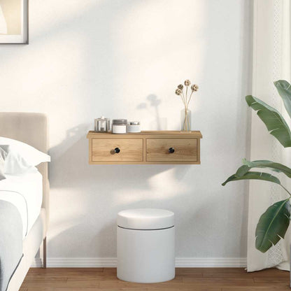vidaXL Étagère murale avec tiroirs Chêne artisanal 60x28x15 cm Bois d'ingénierie